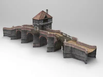 Norsca Bridge in 3ds obj and fbx formats 3D model