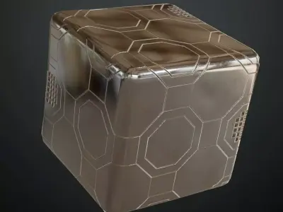 Silver Sci-Fi Metal Mesh Transparent PBR Seamless Texture