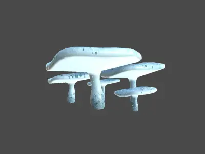 Fantasy Mushroom I02 Blue - Scene Backdrop Design Low-poly 3D model