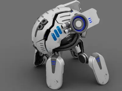 Combat Droid  rigged character 3D model purchase