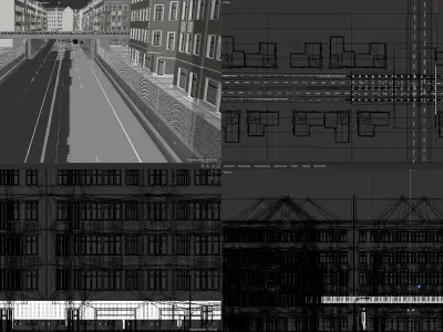 City Road Tunnel and Bridge 3D Model High Quality FBX OBJ 3D model