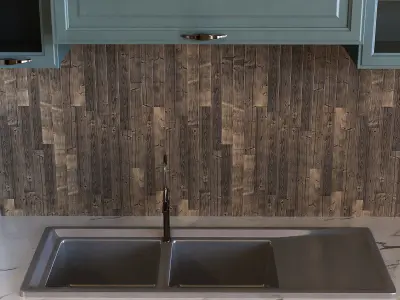 kitchen set 008 PBRMTL Low-poly 3D model