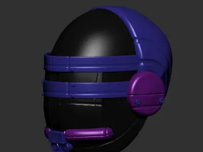 helmet scifi high poly sculpt ver4 3d printable 3D model 3D model