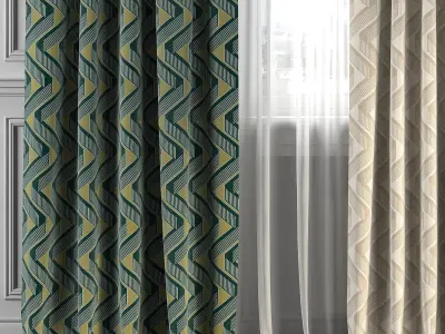 Curtain Set 201 3D model