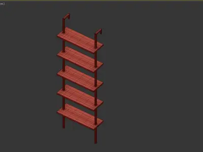 marble bookshelf 3D model