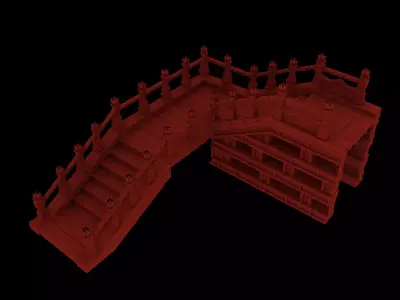 The Tripitaka House - Stairs 01 3D model