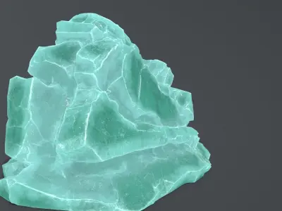 Ice Mountain Low-poly 3D model get