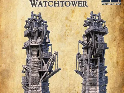 Ratman Watchtower Tabletop Terrain 28 MM 3D print model