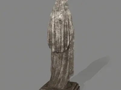 Woman Statue Low-poly 3D model