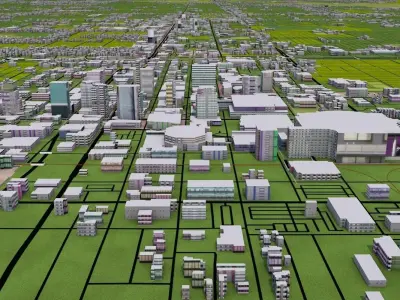 Phoenix City USA Low-poly 3D model