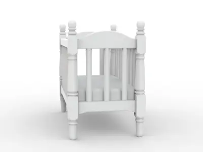 Miniature Baby Crib 3D Model STL Ready to Print 3D print model