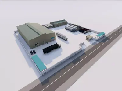 Warehouse-Warehouse Building 3D model 12