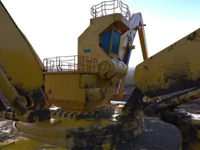 si fi construction machine 3D model