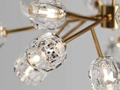VANCEI Bille De Crystal Ball Round Chandelier 36 3D model