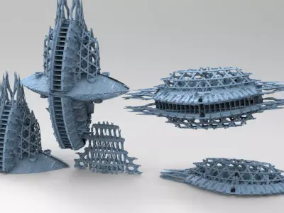 Dune Machine Relay emitter towers  3D model