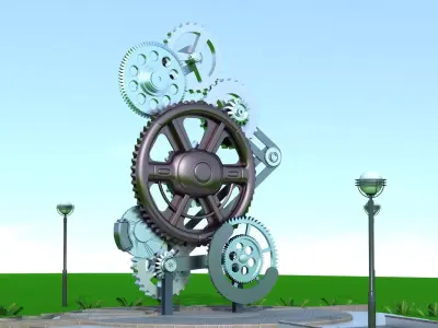 statue sculptures bronze street urban city metal sculpture 3D model buy
