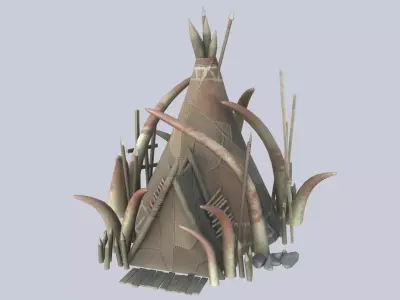 Orc house Low-poly 3D model buy
