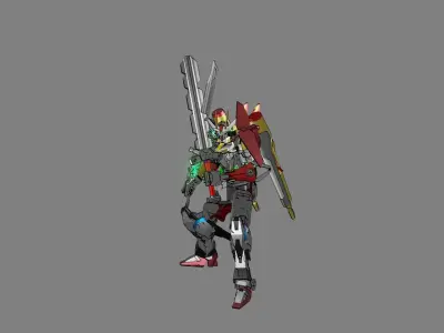 Attacker Gundam 14 3D model