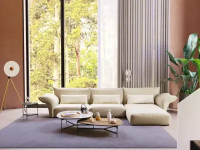 Modern Living room 02 3D model