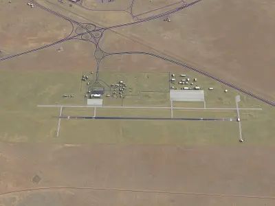 Hofuf Airport Low-poly 3D model