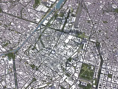 Brussels - City 3D Model Low-poly 3D model