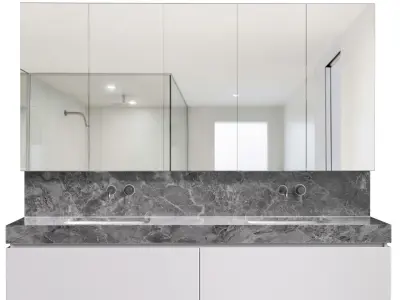 Bathroom furniture Cabinet washbasin Vanity 3D model