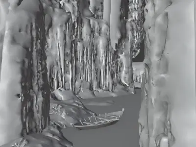 High quality  Iceberg environment  Low-poly 3D model