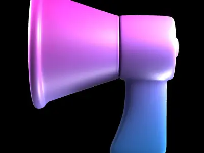Megaphone icon 3D model