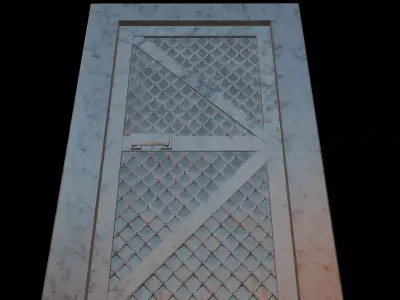 DoorMetalRustV4 Low-poly 3D model