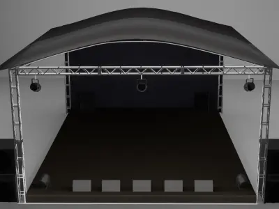 stage outdoor Low-poly 3D model