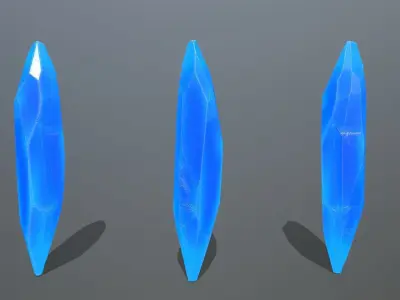 Crystal Set of crystals Low-poly 3D model