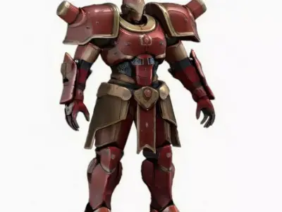 Heavy Sci-Fi Mecha Robot Armor  Low-poly 3D model