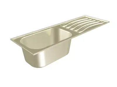Brass Kitchen Sink Low-poly 3D model