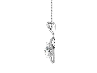 Solitaire Women Pendants 3dm STL OBJ FBX Render Details 3D print model 14