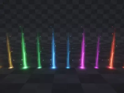 Unity VFX Lighting Effect Low-poly 3D model
