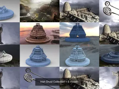 Irish Druid Collection  3D Model Pack
