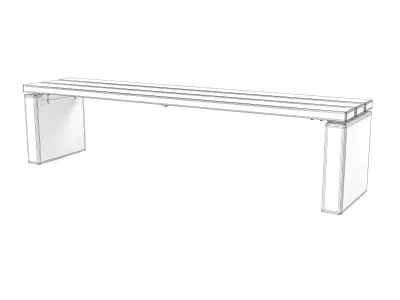 Maro Outdoor Bench without Backrest Free 3D model
