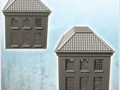 Former house of detention Assen Netherland - Modern WW2 WW1 Worl 3D print model