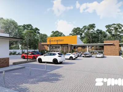 LUMION SCENE CAFE PASTA AND DESSERT 3D model