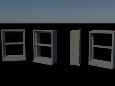 1 -12 scale Window Frame for Dioramas 3D print model