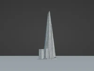 The Shard London Low-poly 3D model