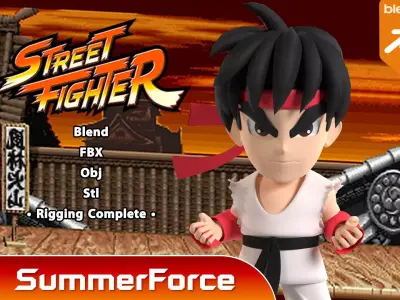 Ryu SD - Street Fighter 3D model