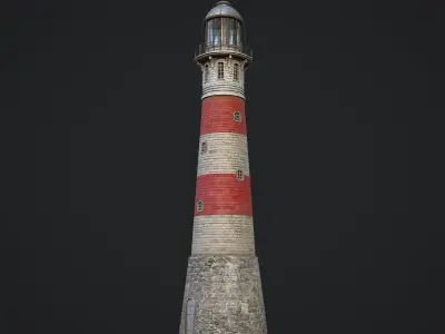 Lighthouse Scene Low-poly 3D model