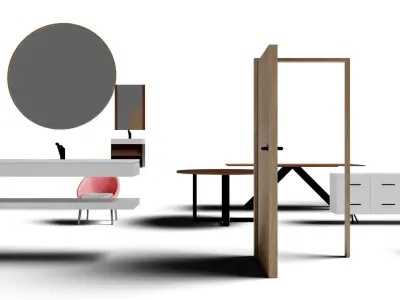 Low Poly Furniture Pack Free low-poly 3D model