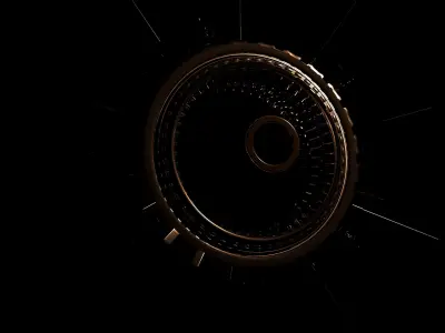 sci-fi wheel extended 3D model