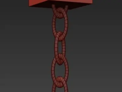 Cage 4 Light Chandelier 3D model purchase