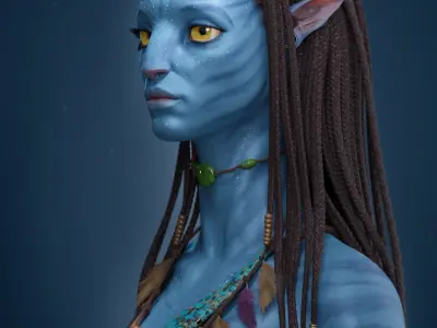 Avatar Character modeling - Blender - Full videos recorded 3D model
