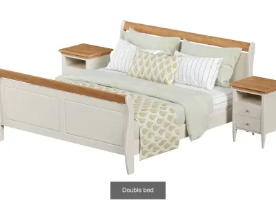 Furniture set curtain with pleats and window 3D Model Pack