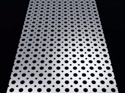 Perforated panel with 24 percent opening 25O143 3D model