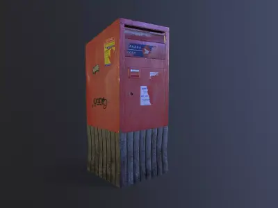 Canada Post Mailbox Varieties Low-poly 3D model